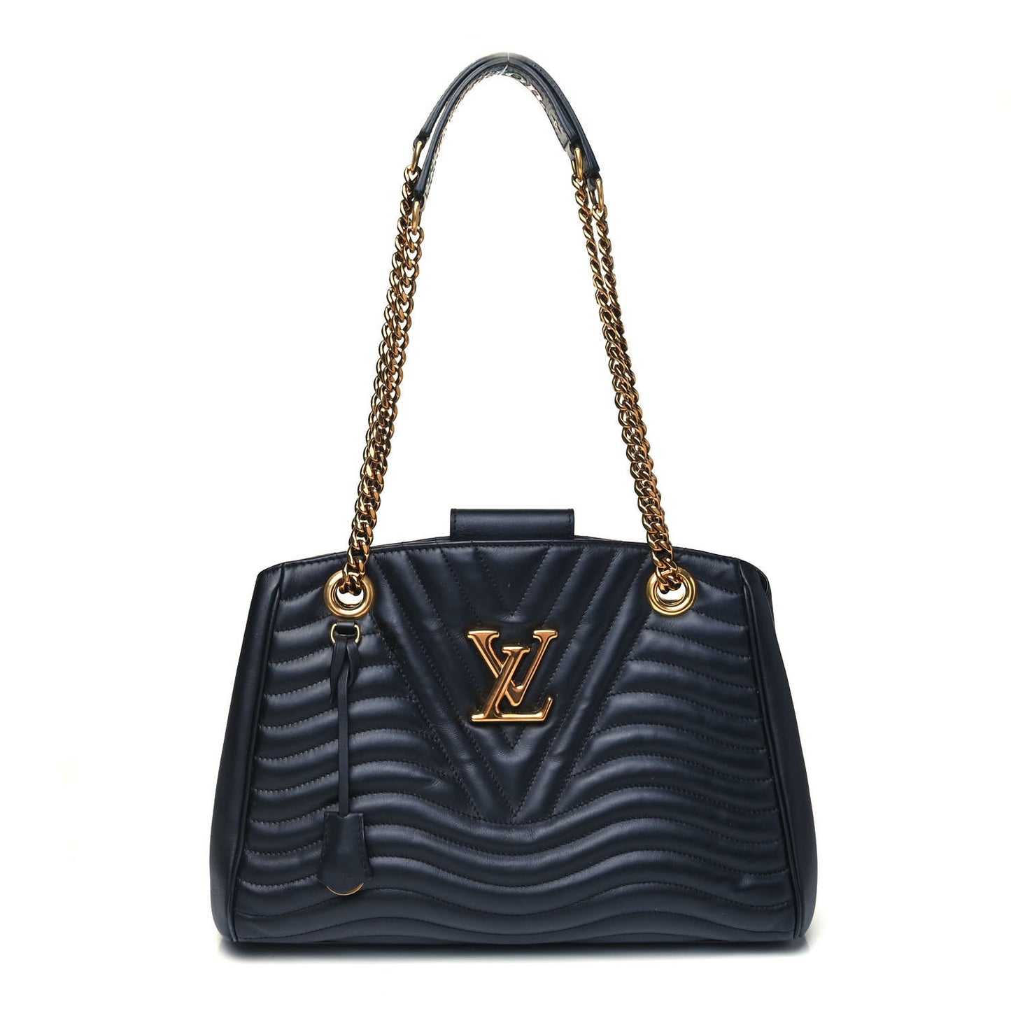 Calfskin New Wave Chain Tote Black