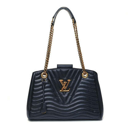 Louis Vuitton Calfskin New Wave Chain Tote Black 1 of 8
