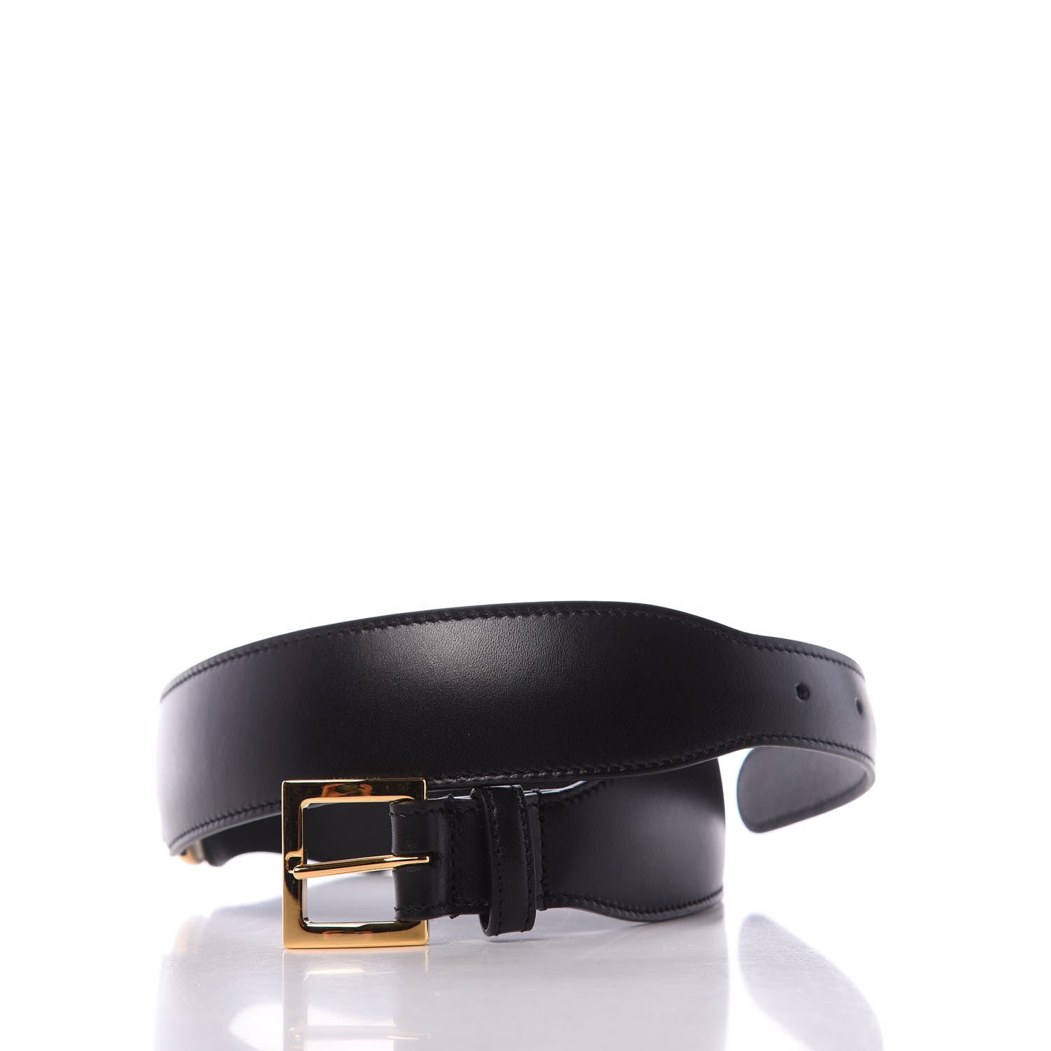 Gucci Efesto Leather Horsebit 25mm Belt 60 24 Black 7 of 7