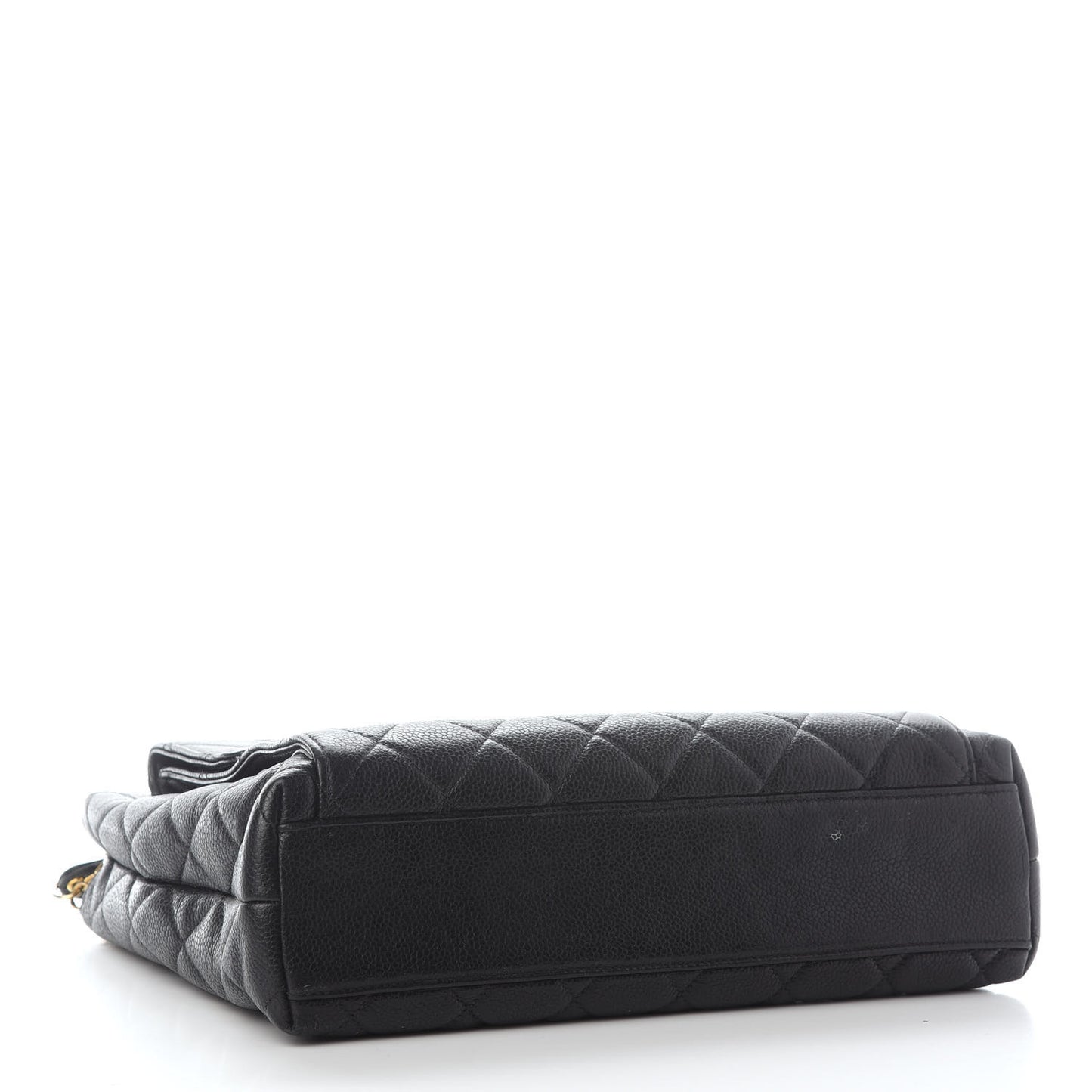 Caviar Quilted Flap Shoulder Bag Black