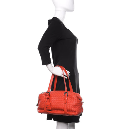 Bottega Veneta Nappa Intrecciato Montaigne Rings Satchel Red 2 of 15
