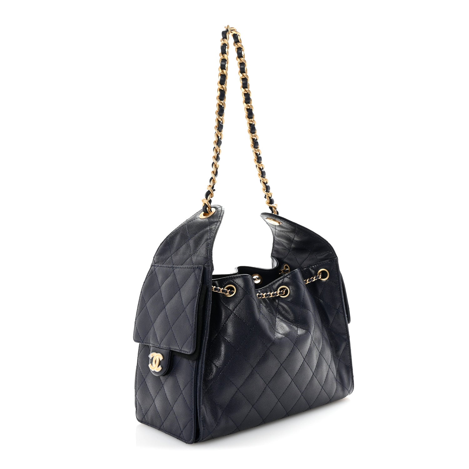 Chanel Caviar Quilted Small Chanel 25 Handbag Dark Navy 3 of 9