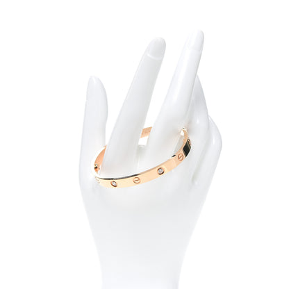 Cartier 18K Pink Gold 4 Diamond LOVE Bracelet 17 2 of 7