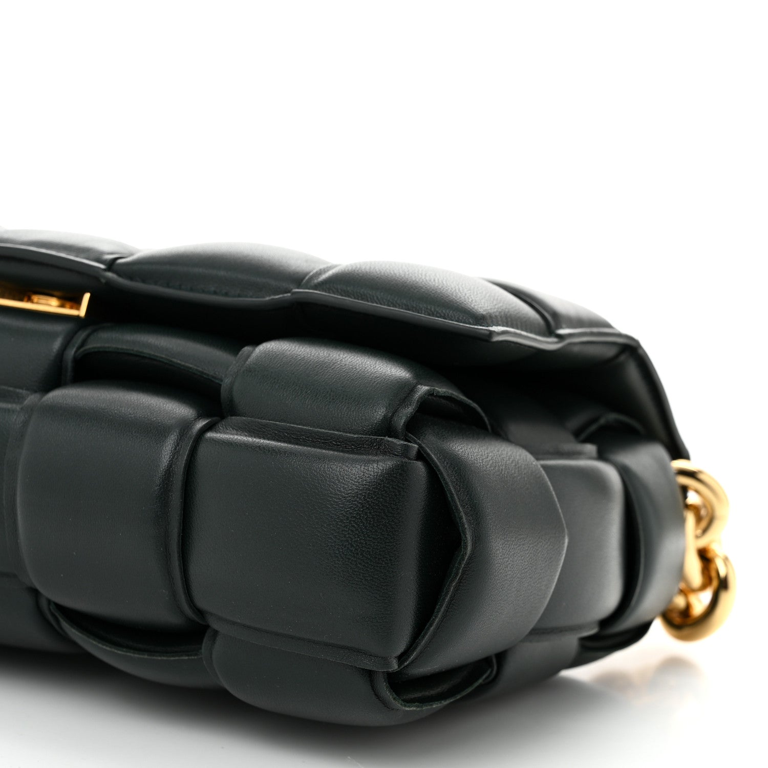 Bottega Veneta Lambskin Maxi Intreccio Padded Chain Cassette Crossbody Bag Inkwell 10 of 10