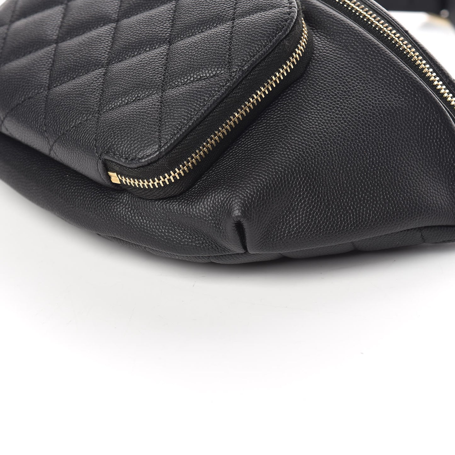 Caviar Quilted Business Affinity Waist Belt Bag Black