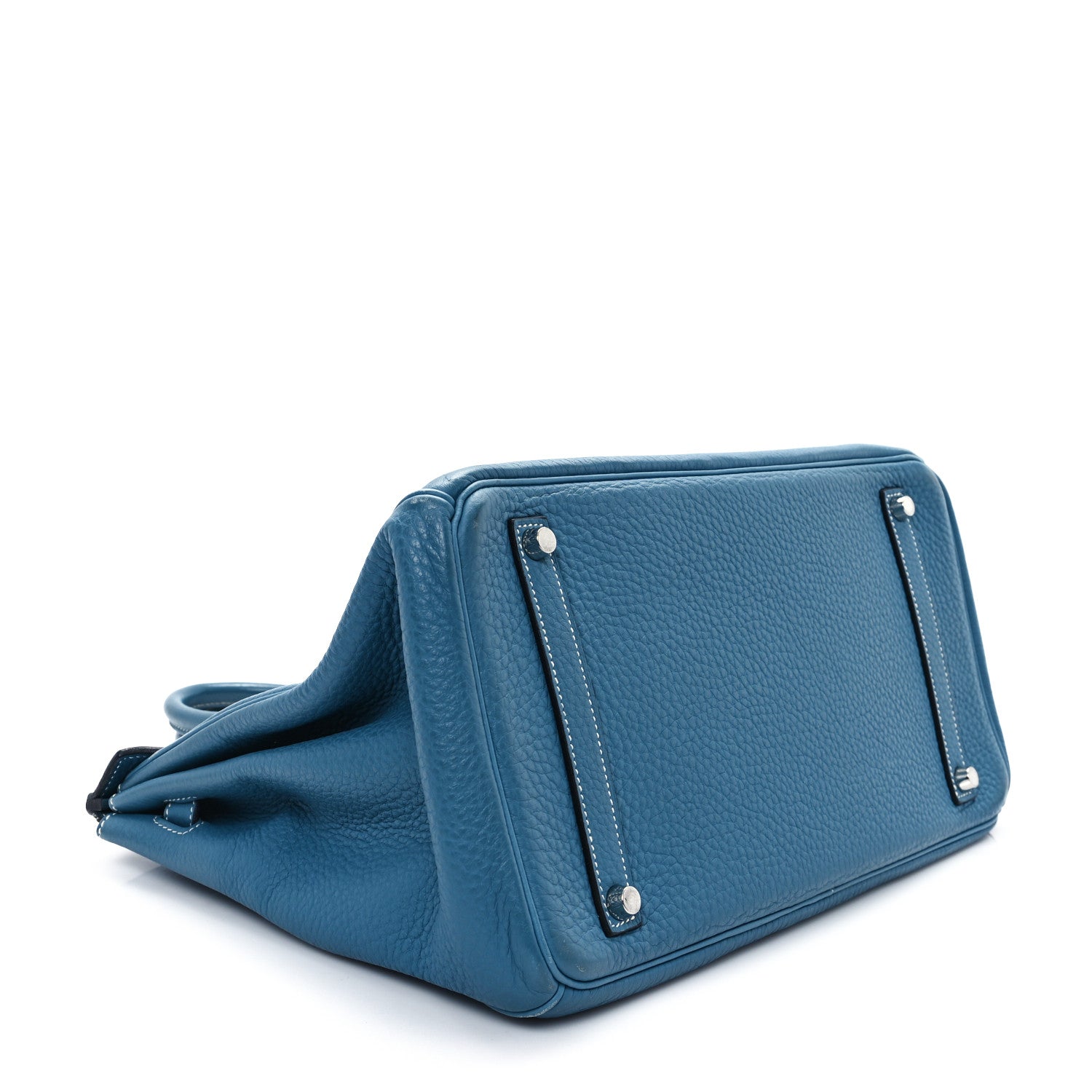 Hermes Taurillon Clemence BIRKIN 35 Blue Jean 4 of 13