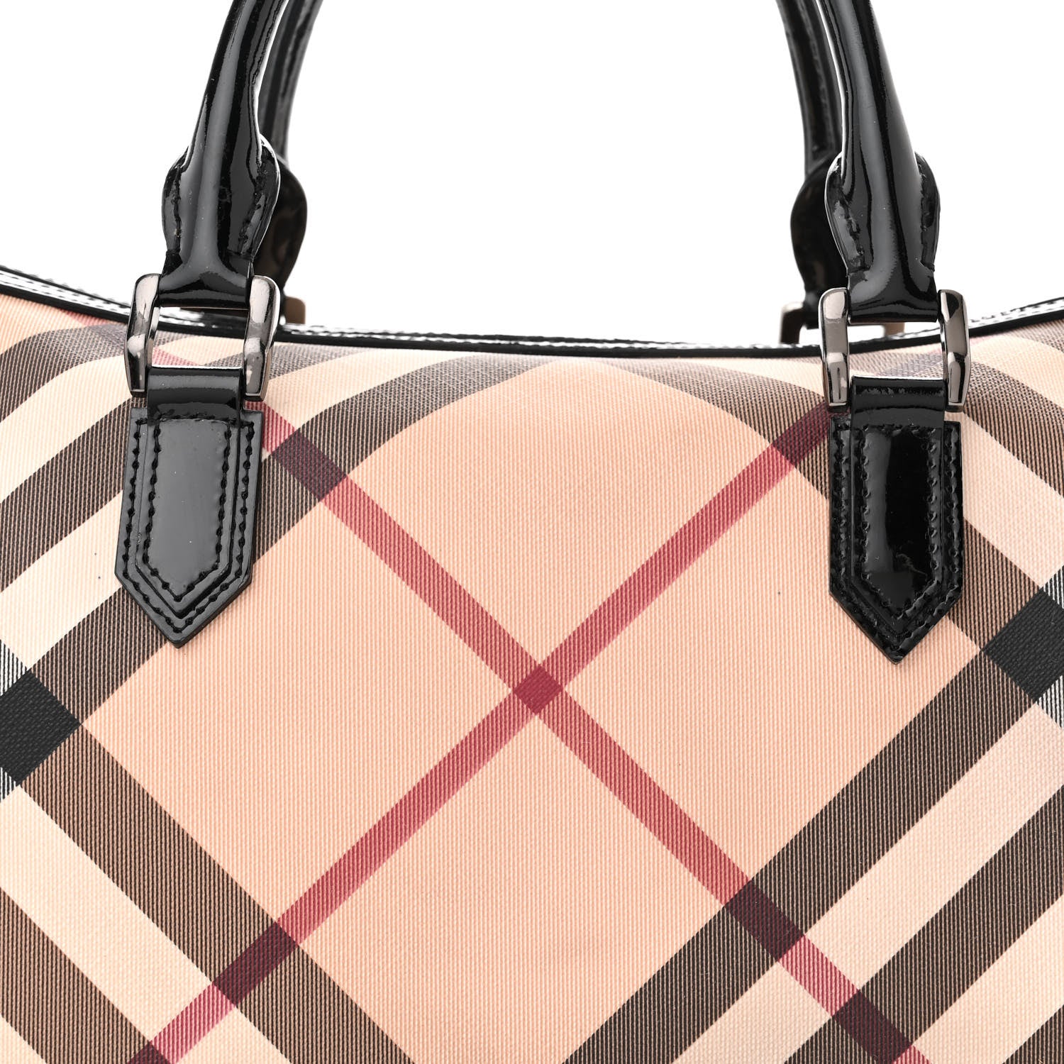 Burberry Nova Check Small Chester Bowling Bag Black 7 of 16