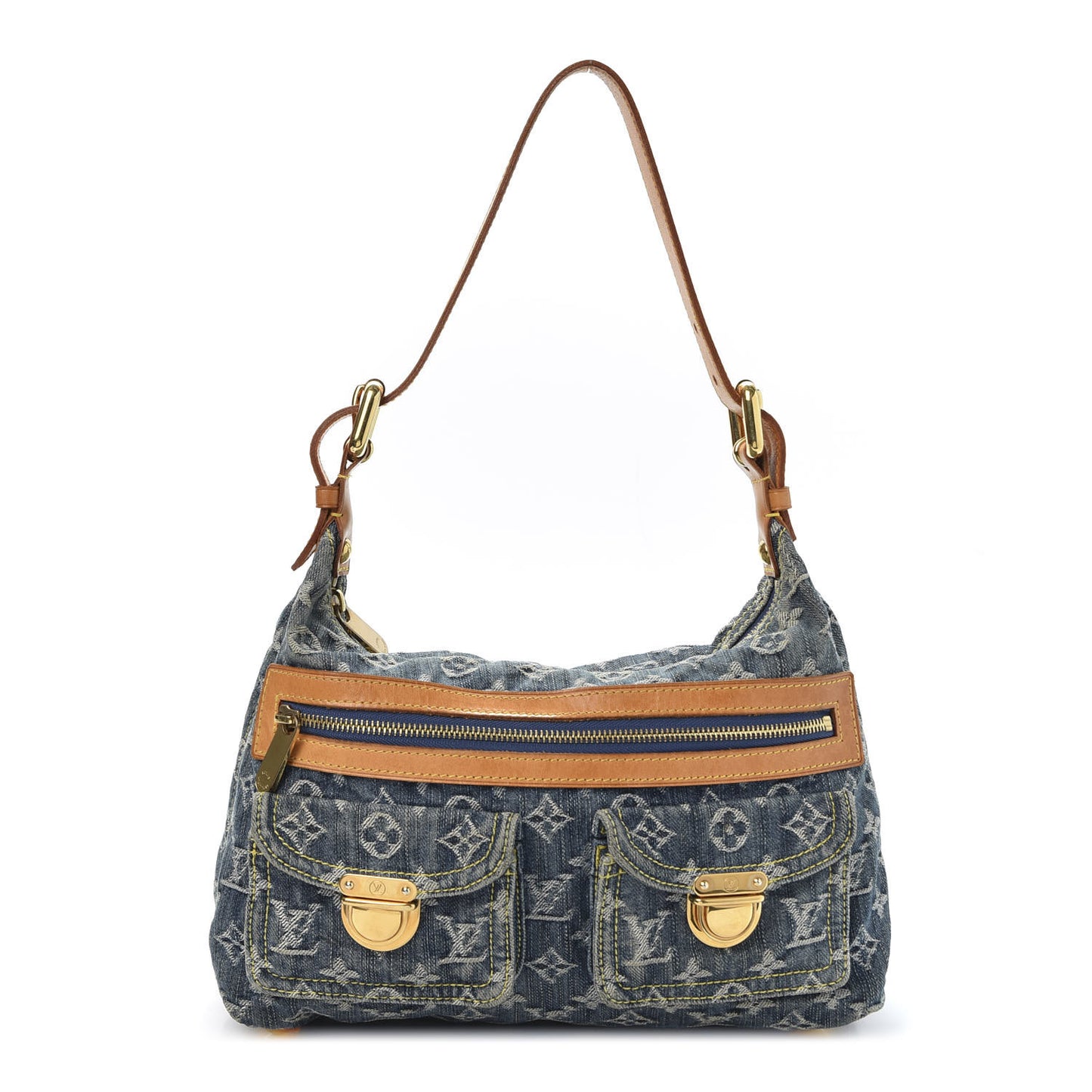 Monogram Denim Baggy PM Blue