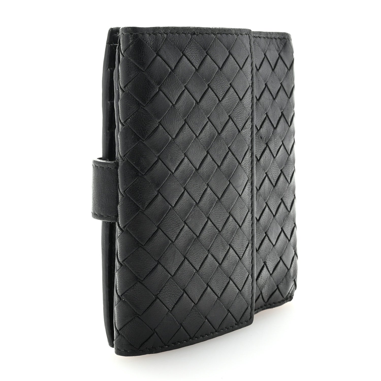 Bottega Veneta Nappa Intrecciato French Flap Wallet Black 3 of 7