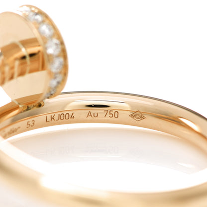 Cartier 18K Yellow Gold Diamond Juste Un Clou Ring 53 6.25 5 of 5