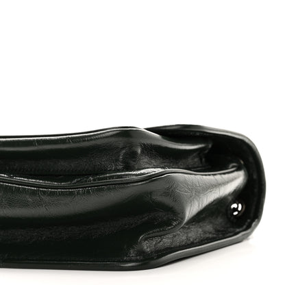 Saint Laurent Crinkled Calfskin Matelasse Monogram Baby Niki Chain Satchel Dark Green 10 of 10