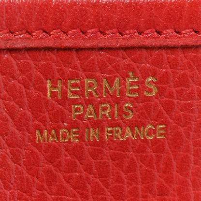 Hermes Taurillon Clemence Evelyne GM Rouge Casaque 6 of 16