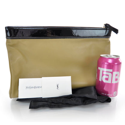 Saint Laurent Oversized Cocktail Clutch Beige 2 of 7