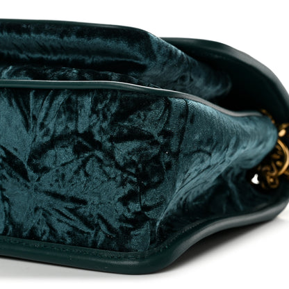 Saint Laurent Velvet Monogram Matelasse Baby Niki Chain Satchel Dark Green 10 of 12