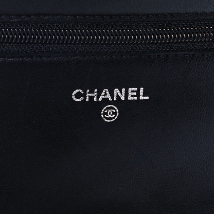 Chanel Lambskin Quilted Wallet On Chain WOC Black 7 of 14