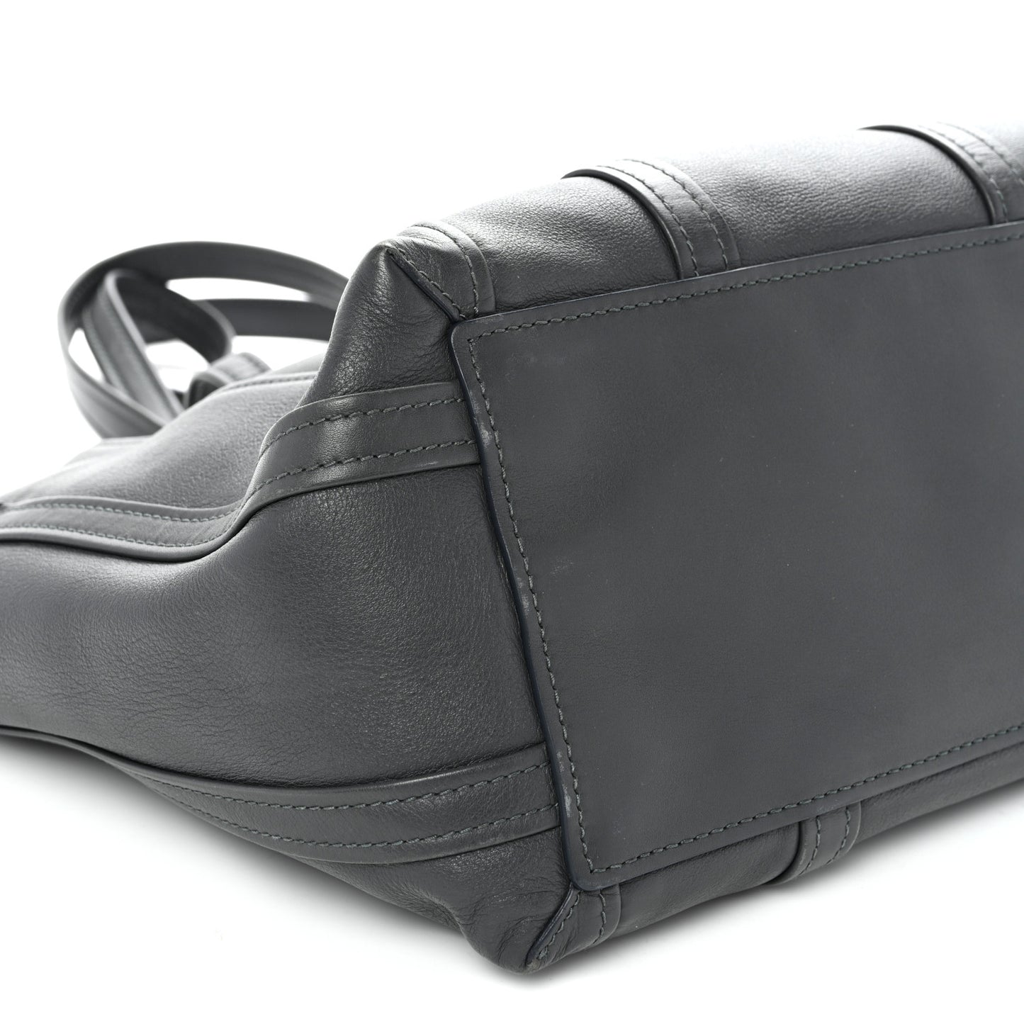 Calfskin Medium Laundry Cabas Tote Gris Fossile