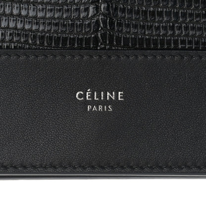 Celine Lizard Smooth Lambskin Frame Evening Chain Clutch Black 5 of 10