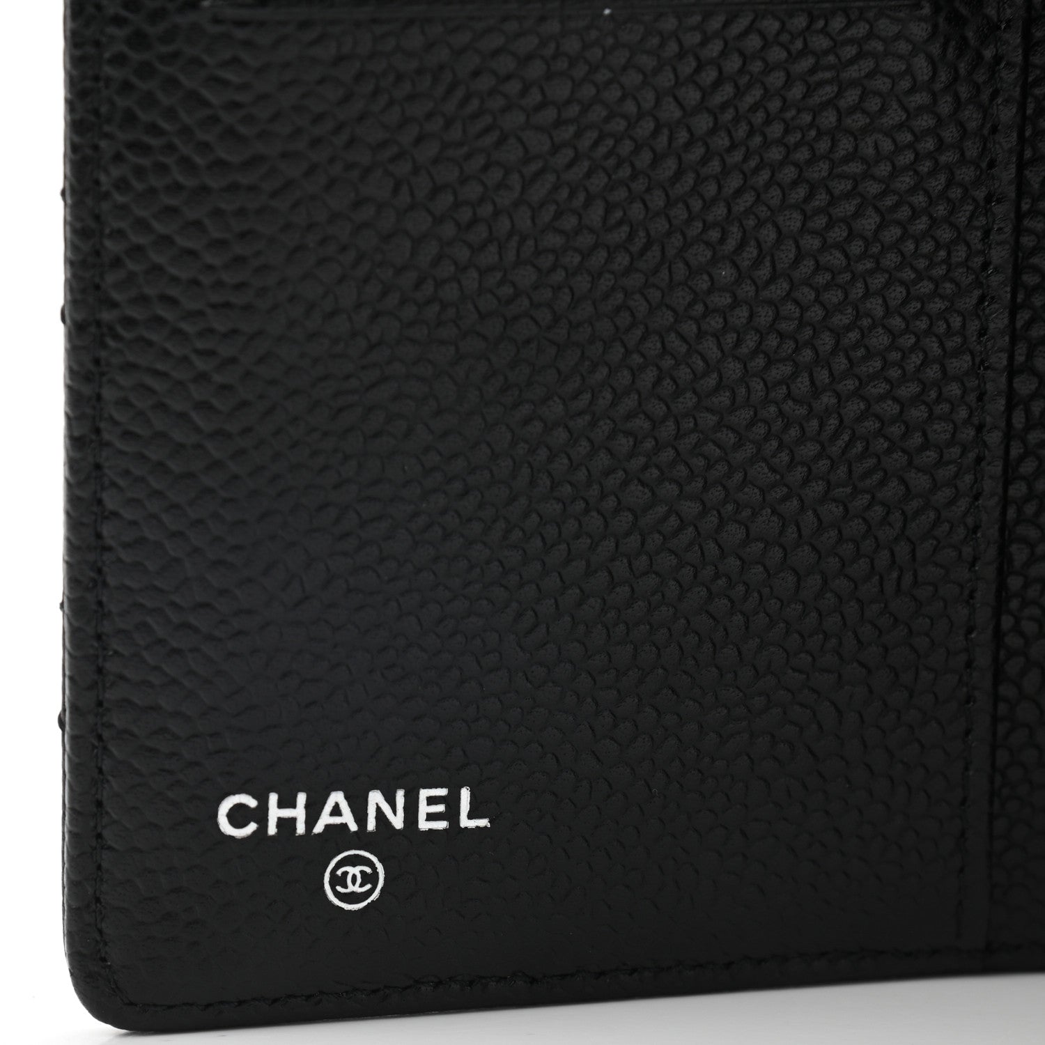 Chanel Caviar Quilted Yen Wallet Black 6 of 7
