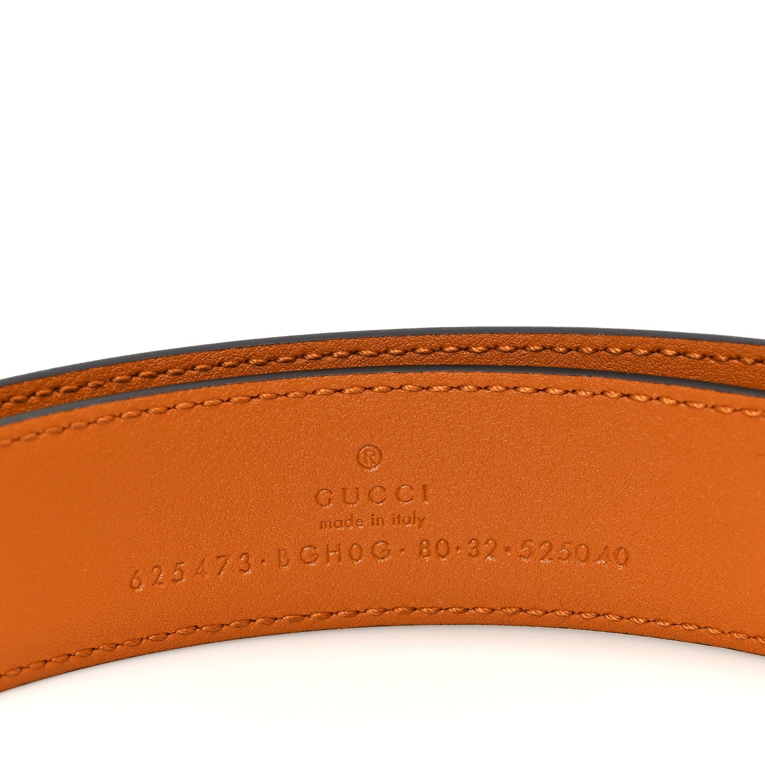 Gucci Selleria Calfskin 30mm Belt 80 32 Cognac 3 of 4