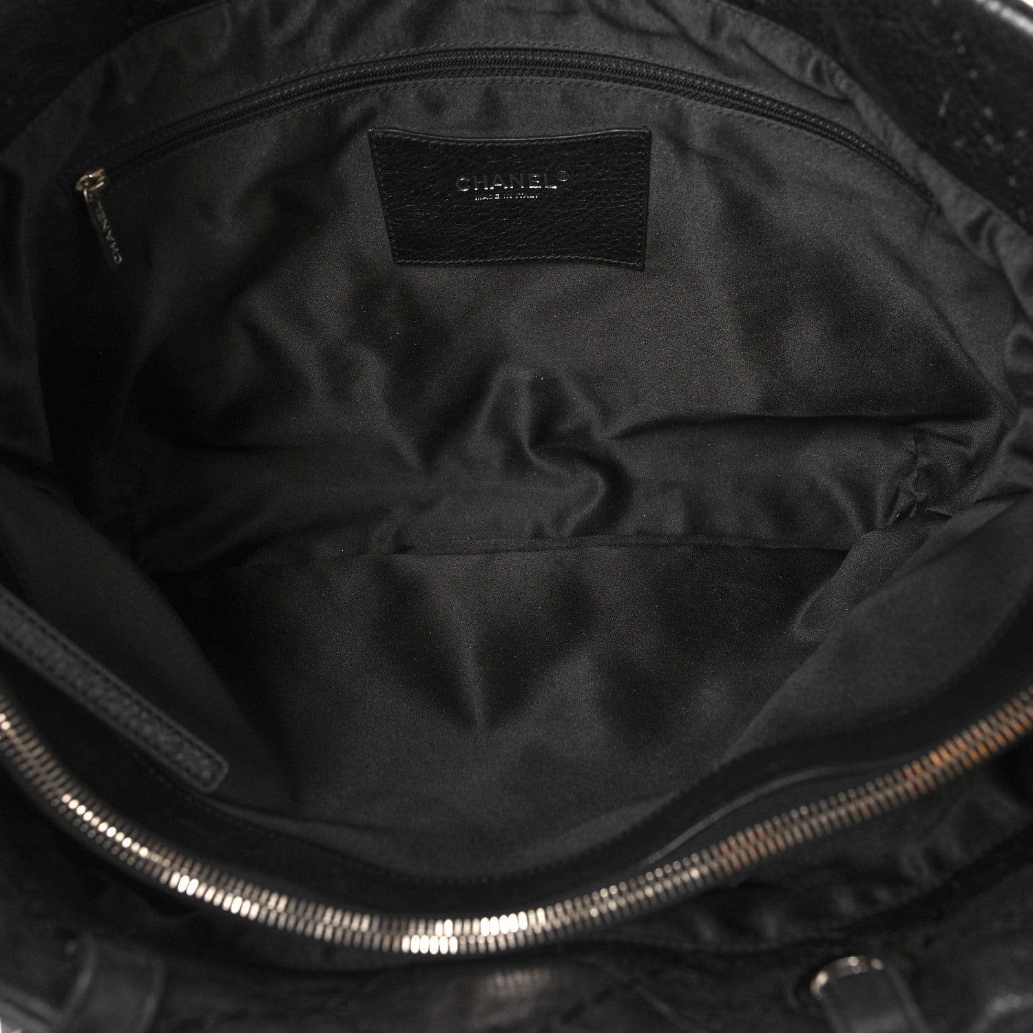 Chanel Glazed Calfskin Large On the Road Zip Tote Black 6 of 14