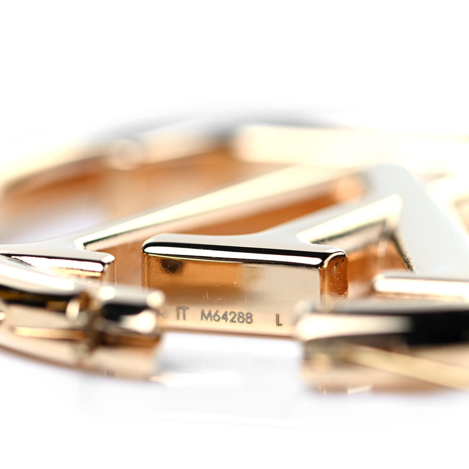 Louis Vuitton Metal Louise Hoop Earrings Gold 4 of 5