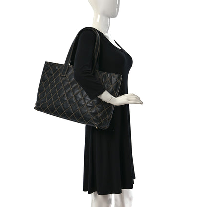 Chanel Calfskin Wild Stitch Large Tote Black 2 of 11
