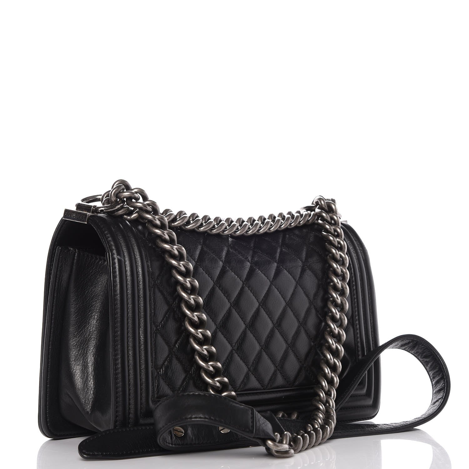 Chanel Calfskin Quilted Medium Boy Flap Black 3 of 13