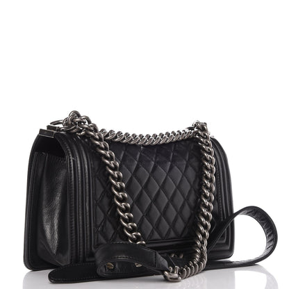 Chanel Calfskin Quilted Medium Boy Flap Black 3 of 13