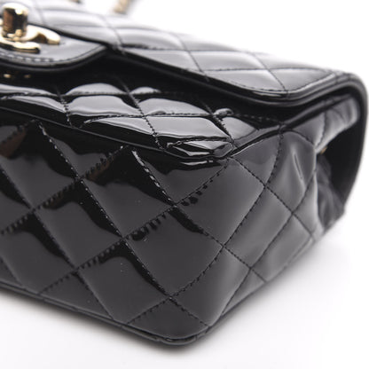 Chanel Patent Calfskin Quilted Mini Rectangular Flap Black 9 of 11