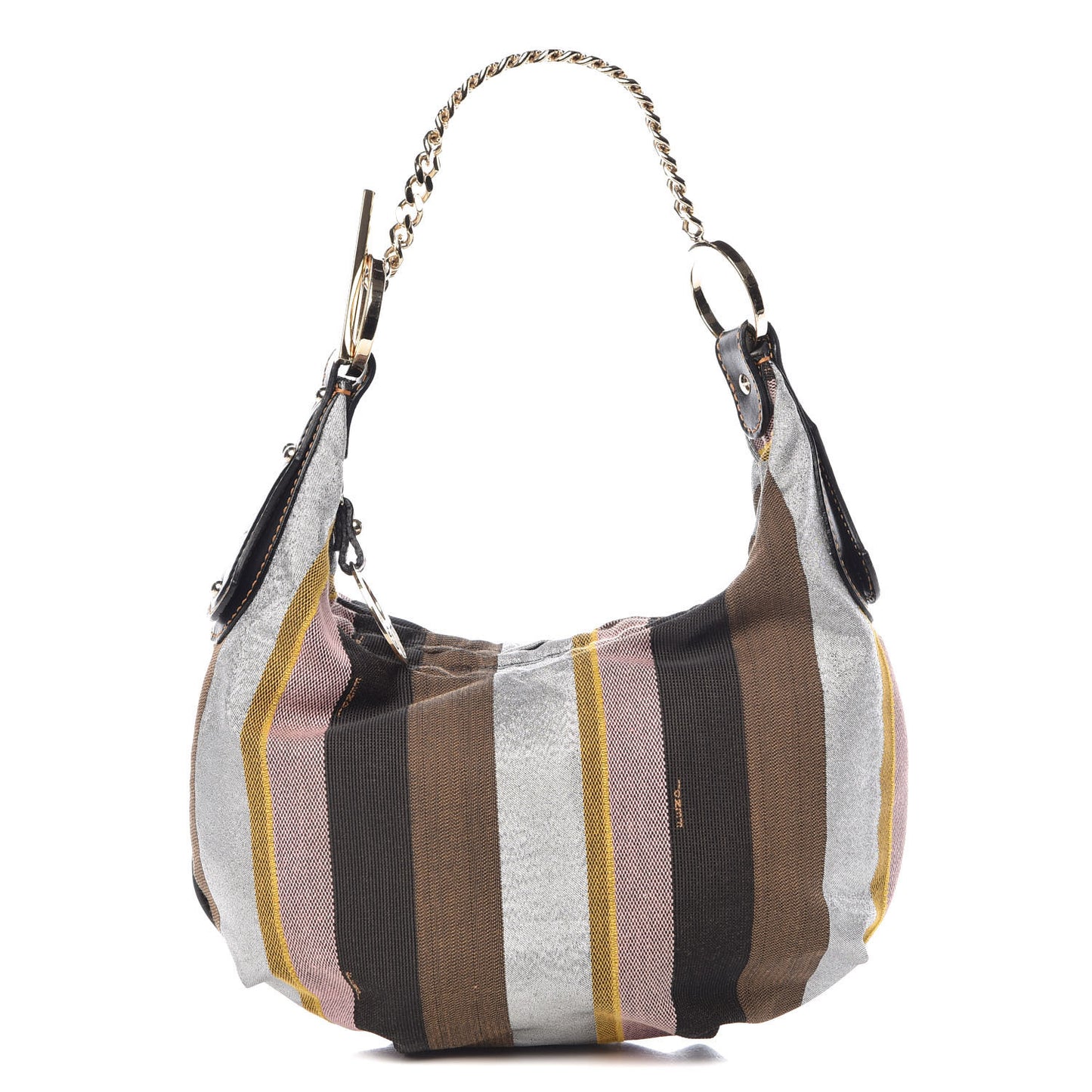 Pequin Small Chef Chain Hobo Multicolor Rosa Black