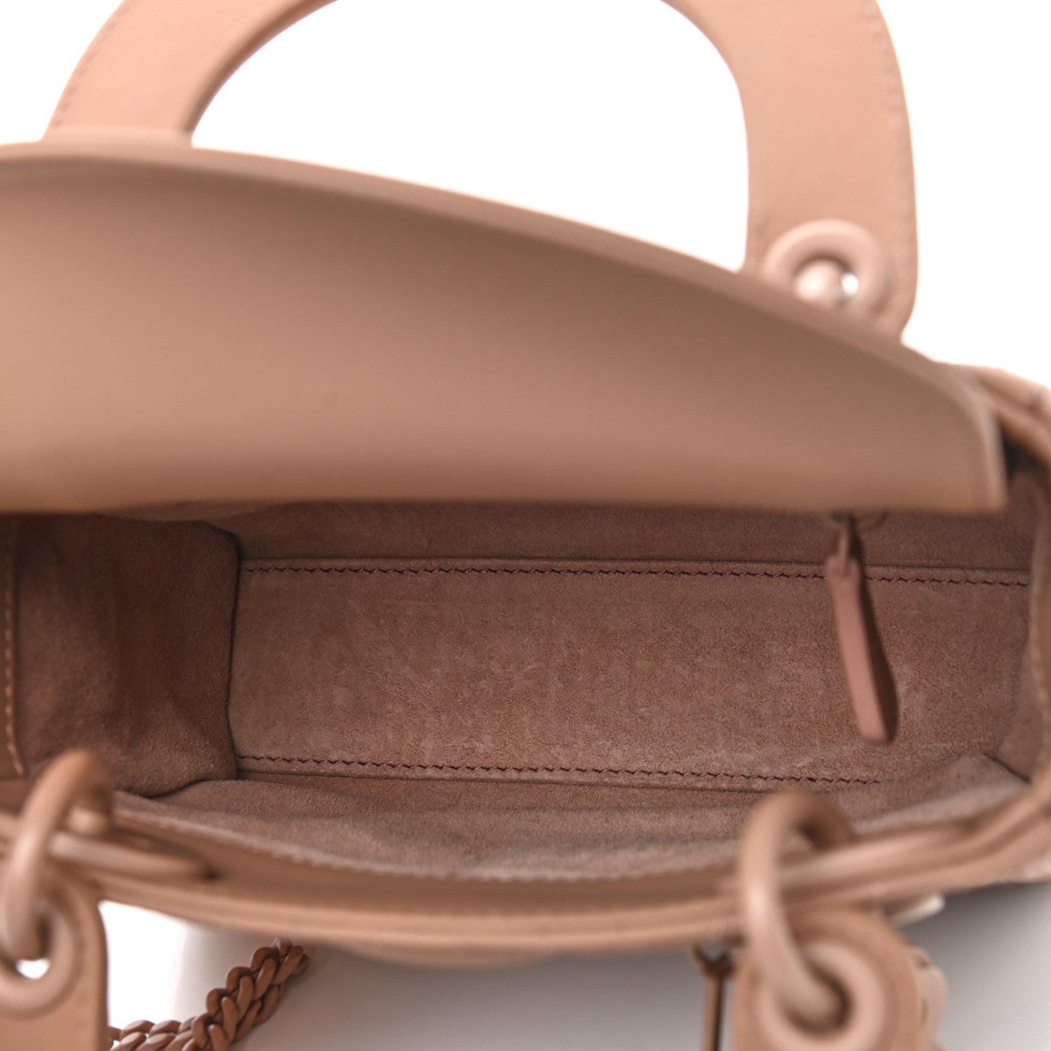 Christian Dior Ultra Matte Calfskin Cannage Mini Lady Dior Light Beige 5 of 9