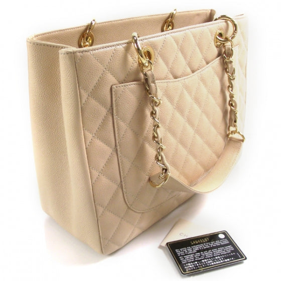 Caviar Grand Shopping Tote GST Beige Clair