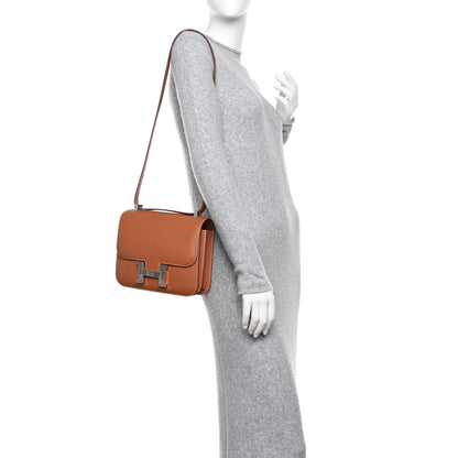Hermes Madame Calfskin Lizard Constance 24 Gold Ombre 2 of 12