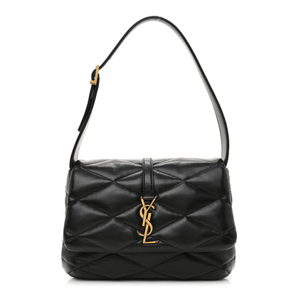 Saint Laurent Lambskin Quilted Le 57 Diamond Shoulder Bag Black 1 of 9