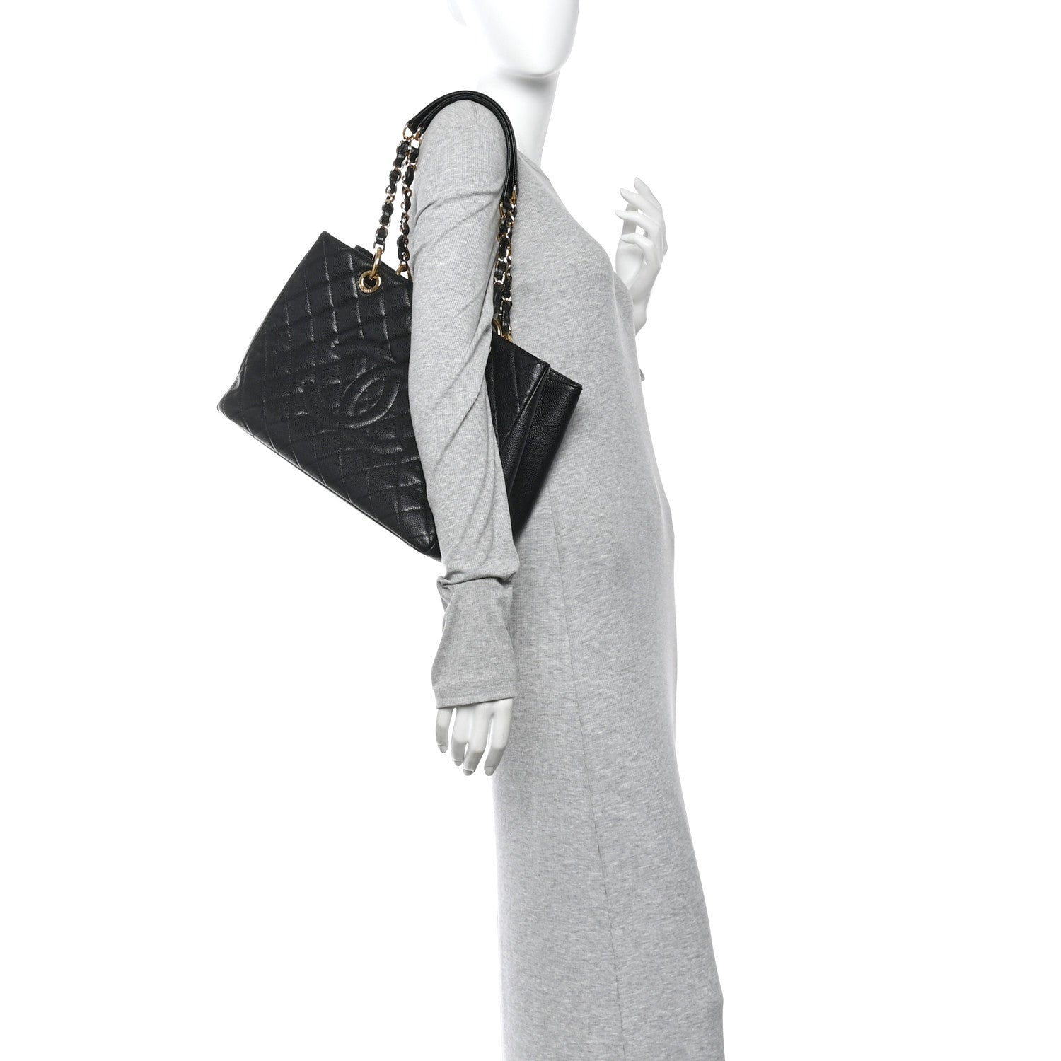 Chanel Caviar Quilted Grand Shopping Tote GST Black 2 of 15