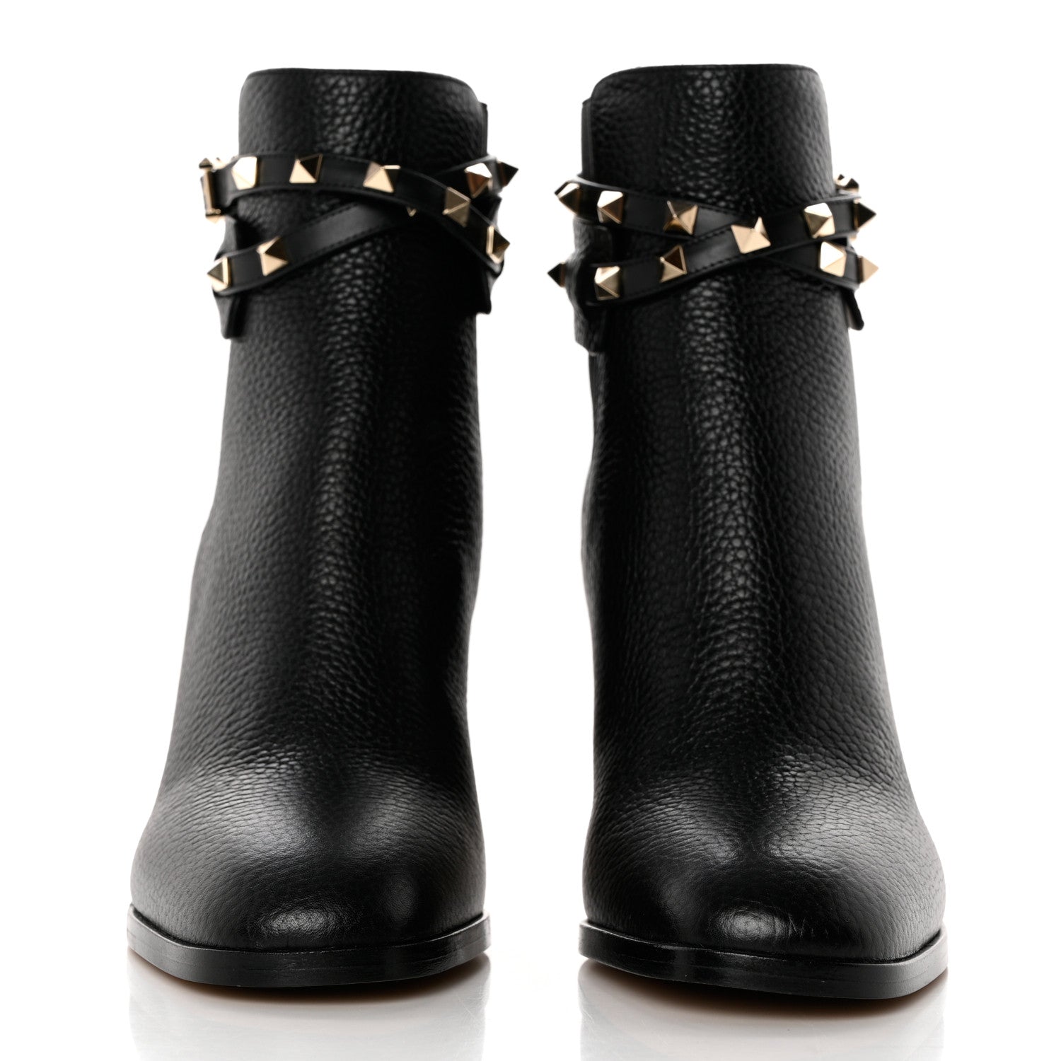 Valentino Garavani Grainy Calfskin Rockstud Chelsea 90mm Ankle Boots 38 Black 2 of 8