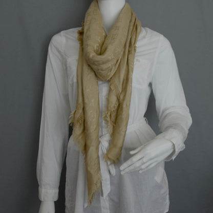 Louis Vuitton Silk and Wool Monogram Shawl 4 of 4