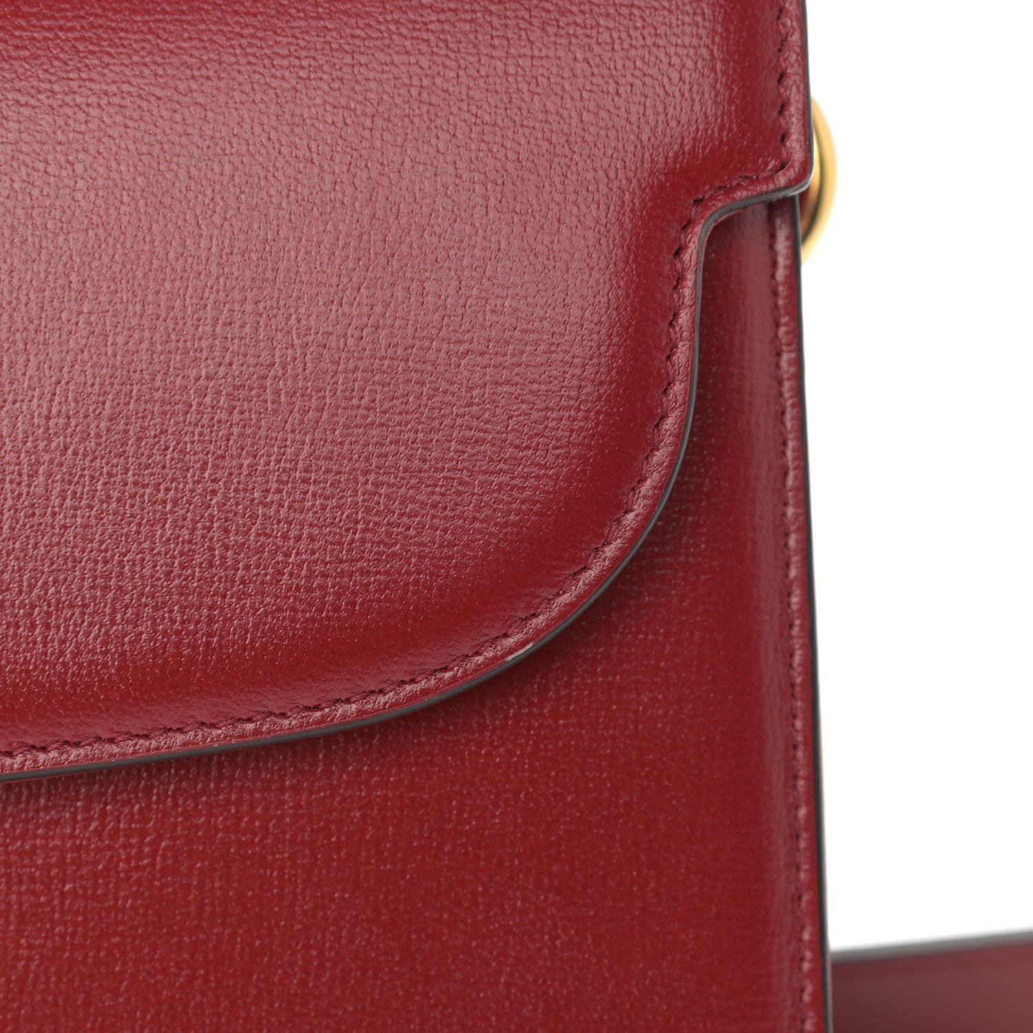 Gucci Textured Calfskin Small Torchon GG Ring Shoulder Bag New Cherry Red 10 of 11