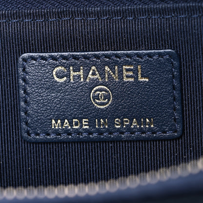 Chanel Caviar Quilted Key Holder Case Navy 6 of 10