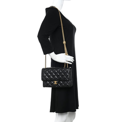Chanel Lambskin Quilted Medium Pillow Crush Flap Black 2 of 15