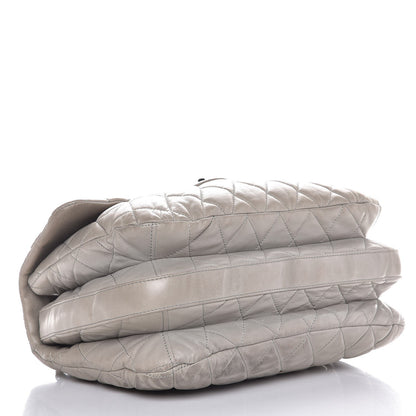 Chanel Lambskin Quilted Maxi 3 Flap Bag Grey 4 of 18