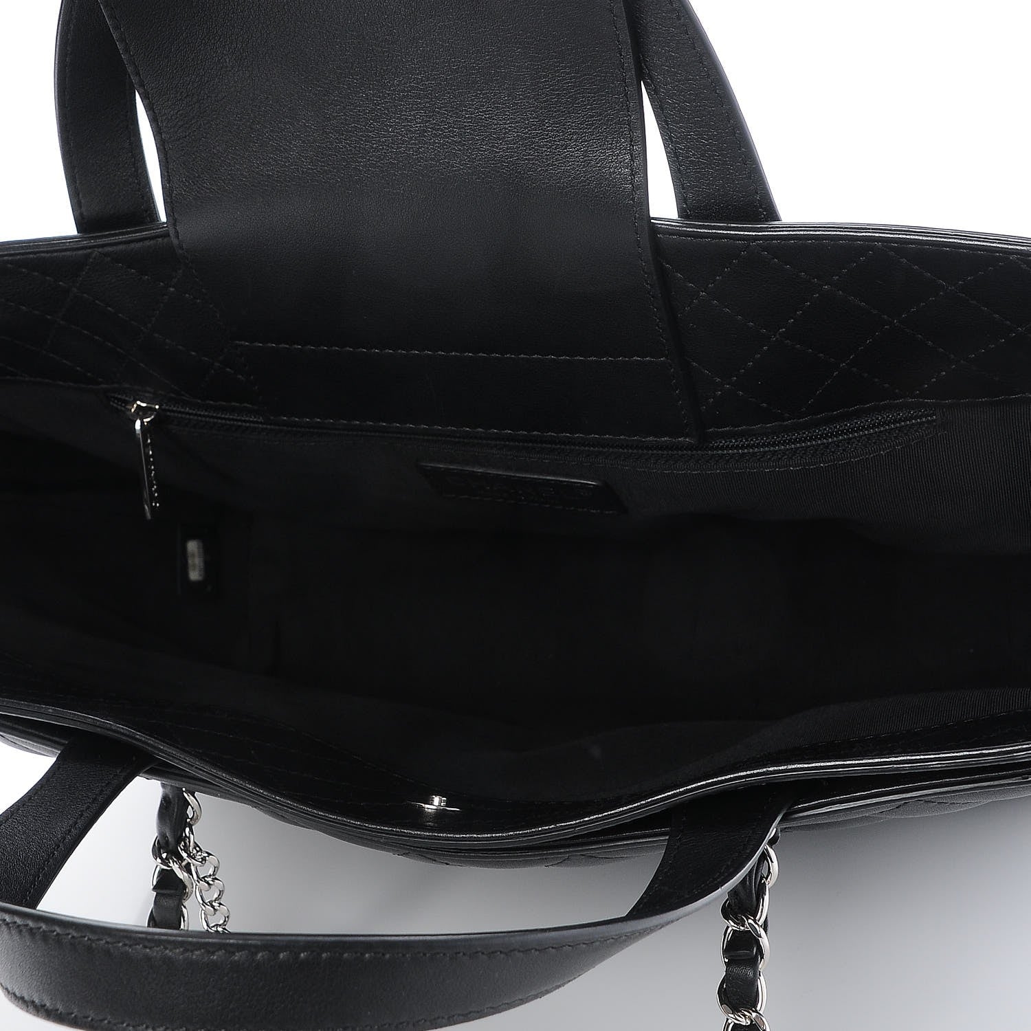 Chanel Calfskin Quilted Large Shopping Tote Black 6 of 9