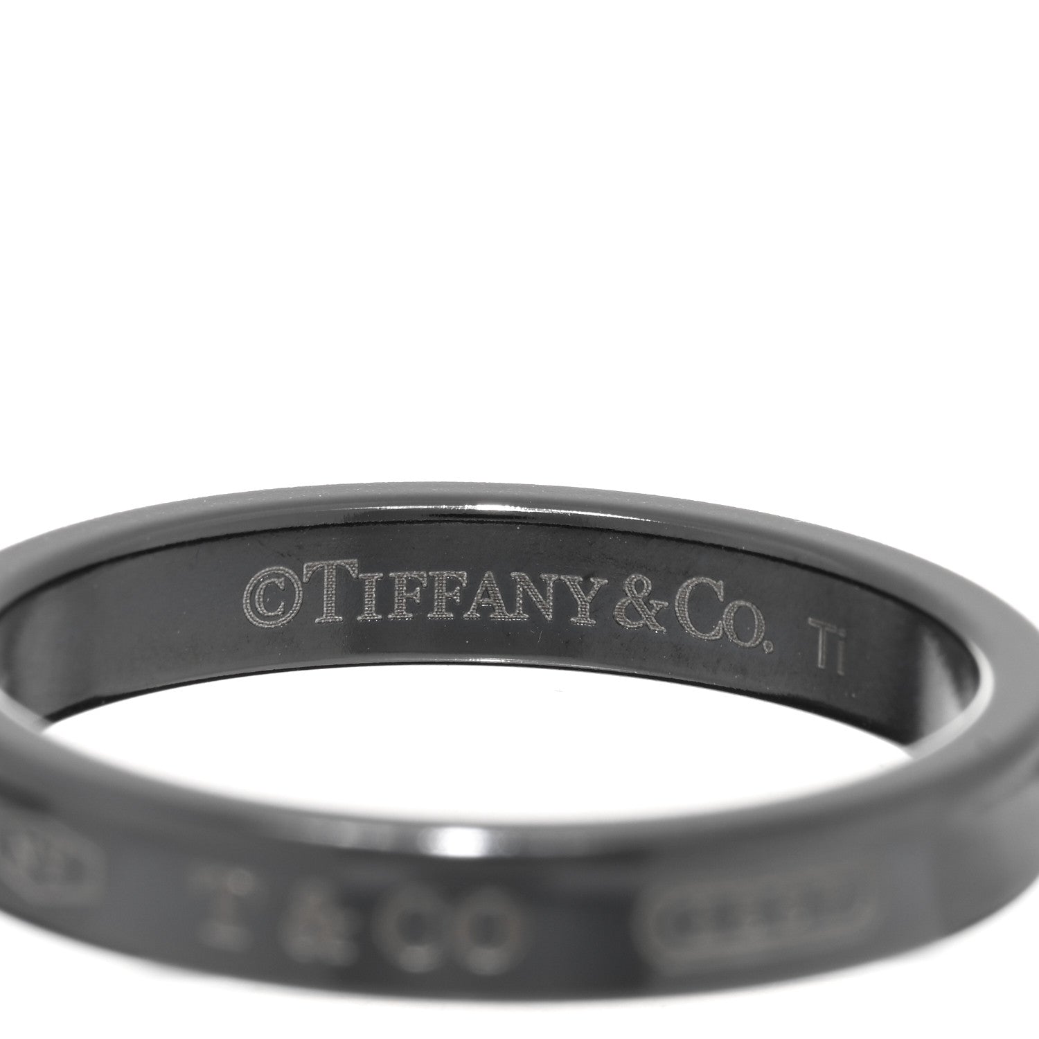 Tiffany Titanium 4mm Narrow 1837 Ring 69 12.5 4 of 4