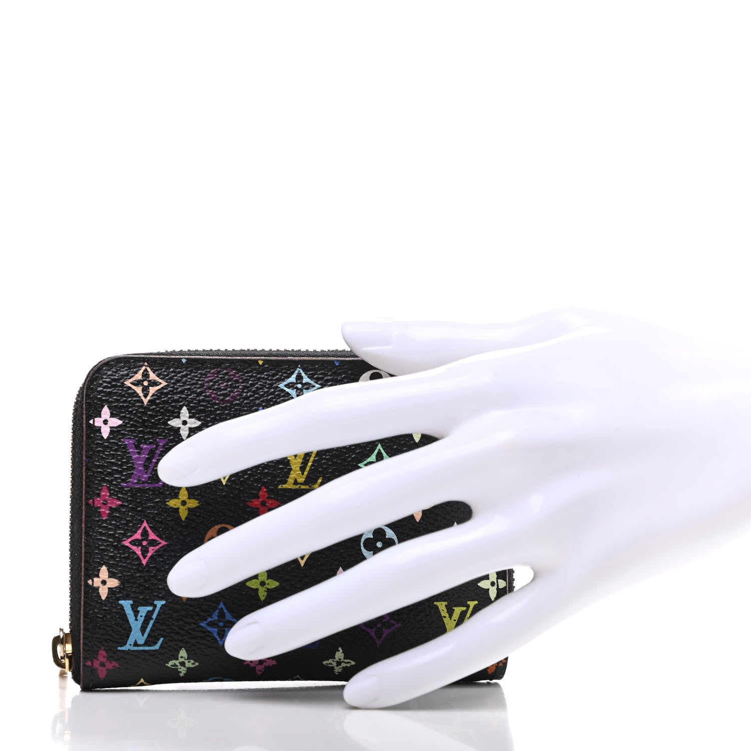 Louis Vuitton Monogram Multicolor Zippy Coin Purse Black Grenade 2 of 8