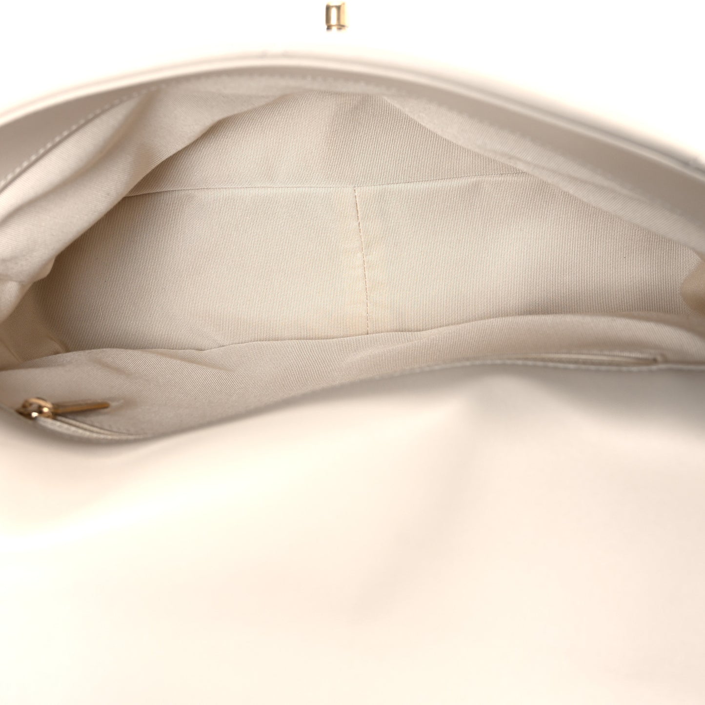 Lambskin Quilted Large Chanel 19 Flap Beige