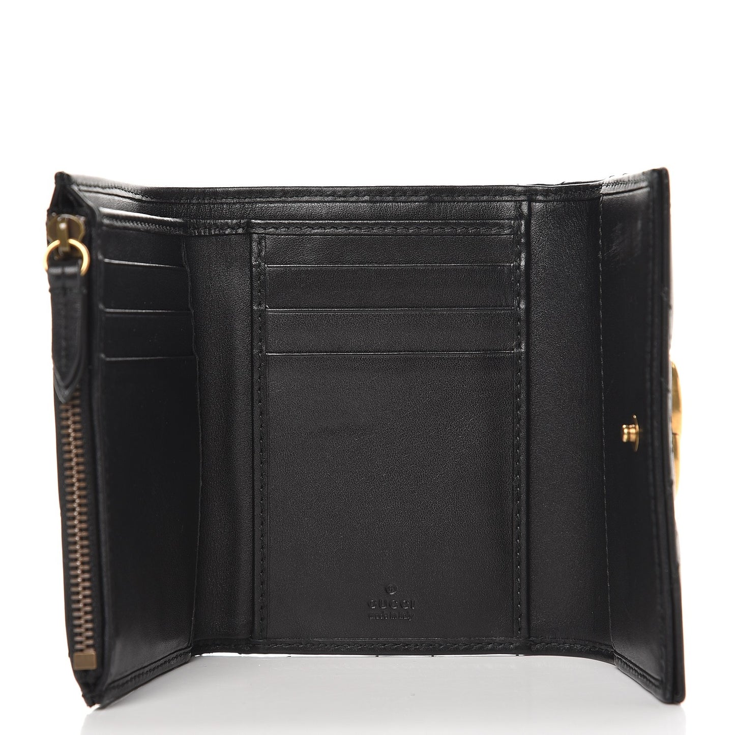 Calfskin Matelasse GG Marmont Wallet Black
