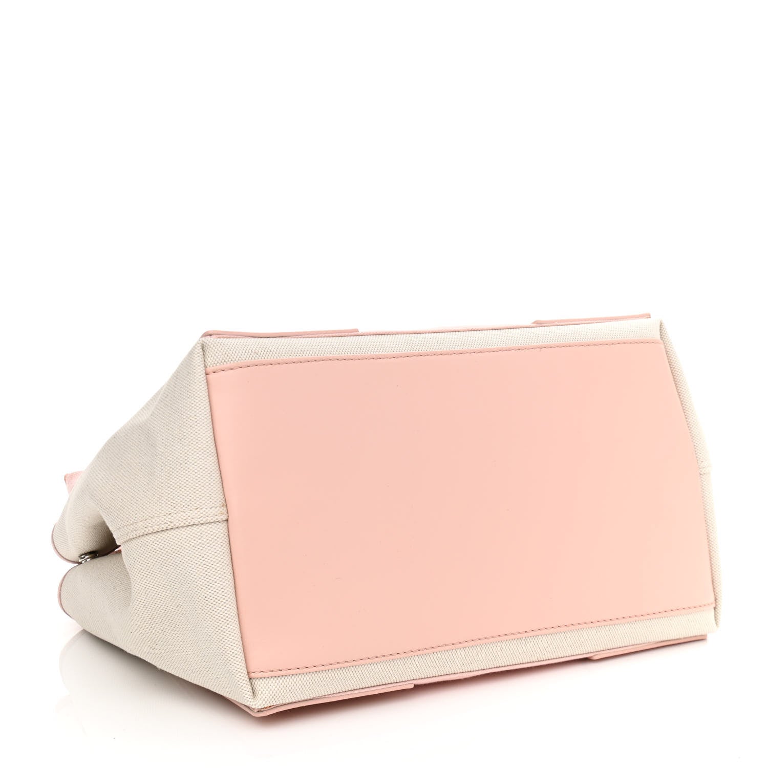 Balenciaga Cotton Canvas Satin Calfskin S Navy Cabas Pink Beige 5 of 10