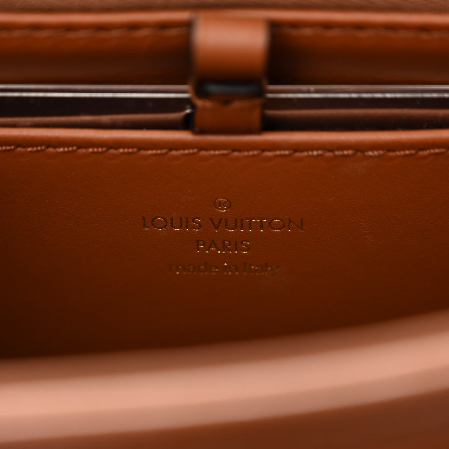 Lambskin Malletage Top Handle GO-14 MM Tan