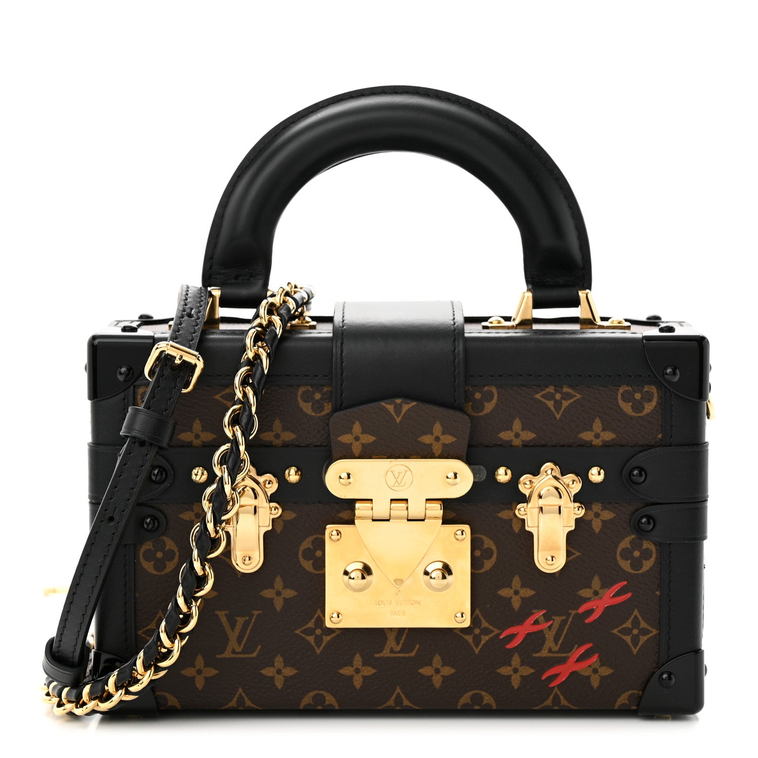 Louis Vuitton LOUIS VUITTON Monogram Petite Malle Capitale Black 1 of 9