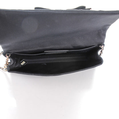 Chanel Nylon Quilted Camellia Flap Black 5 of 7